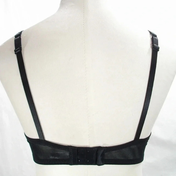 32D Jezebel 10035 Sylvia Unlined Lace UW Bra Black NWT - Picture 5 of 9